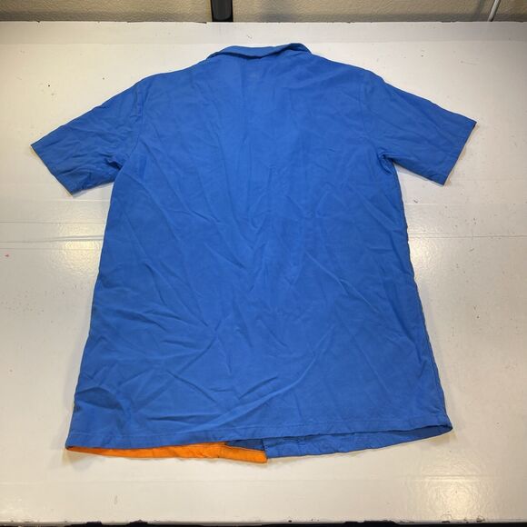 DISNEY INSIDE OUT JOY BUTTON UP COLOR BLOCK HAWAIIAN STYLE SHIRT Mens S Rayon - Picture 4 of 6